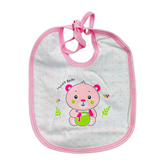 Pink Honey Bear Plastic Bib